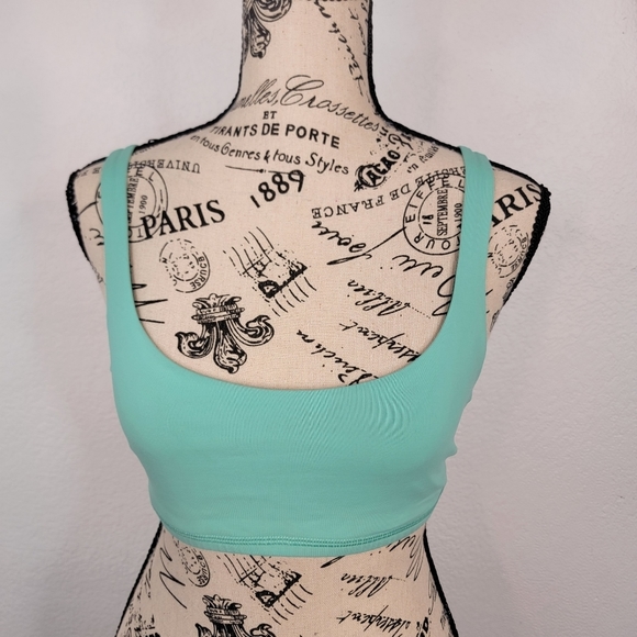Lululemon Sport Bra Sz 6 Free To Be Wild Teal Green Racer Back - Picture 2 of 5